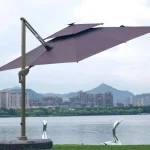 Cantilever Parasol With Solar Lights GU6303/3M/Coffee