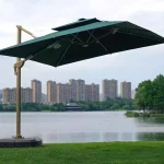 Cantilever Parasol With Solar Lights GU6303/3M/Green