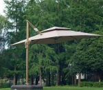 Cantilever Parasol with Solar Lights GU6303/3M/Khaki - Image 2