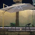 Cantilever Parasol with Solar Lights GU6303/3M/Khaki