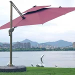 Cantilever Parasol With Solar Lights GU6303/3M/Red