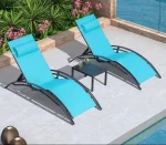 Pool Deck Sun Lounge Chair LS075A/Black - Image 2