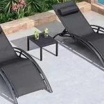 Pool Deck Sun Lounge Chair LS075A/Black