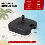 Centre Pole Umbrella Base WTB18S - Image 2