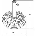 Centre Pole umbrella Base CPB13 - Image 3