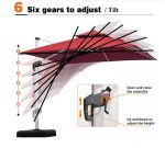 Large Cantilever Parasol GU1080/3.5X3.5M/Khaki - Image 3